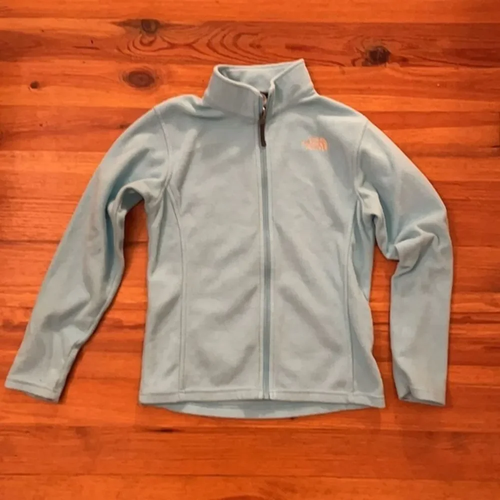 The North Face Blue Full Zip Fleece Jacket Girls Size Large 14-16 Outdoors